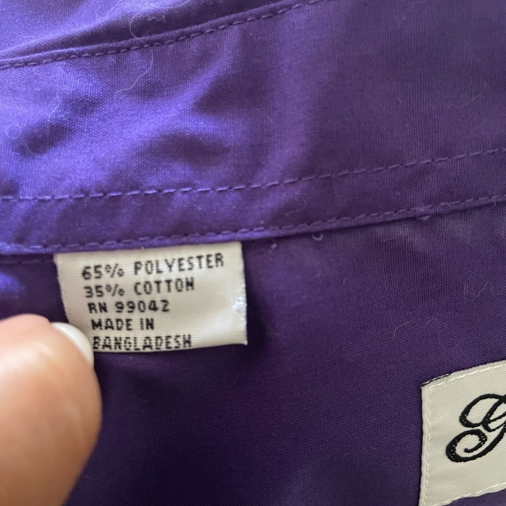 Get Lucky Blouse Size M Purple Red Hat Fashion Long Sleeve - Picture 3 of 9